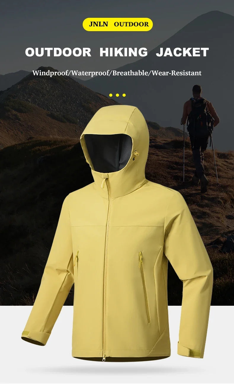 Men's Women's Waterproof Windbreaker Hiking Trekking Jackets Unisex Outdoor Sporty Rain Coat Windproof Climbing Clothes