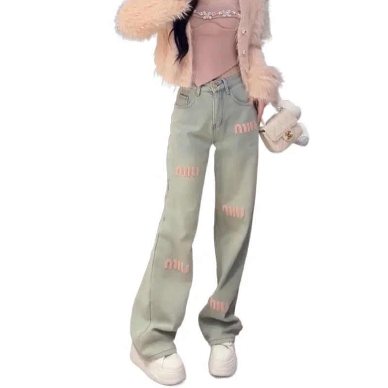 جينز نسائي كاجوال للربيع والصيف، بقصة ضيقة وأرجل واسعة (Bell Bottoms)