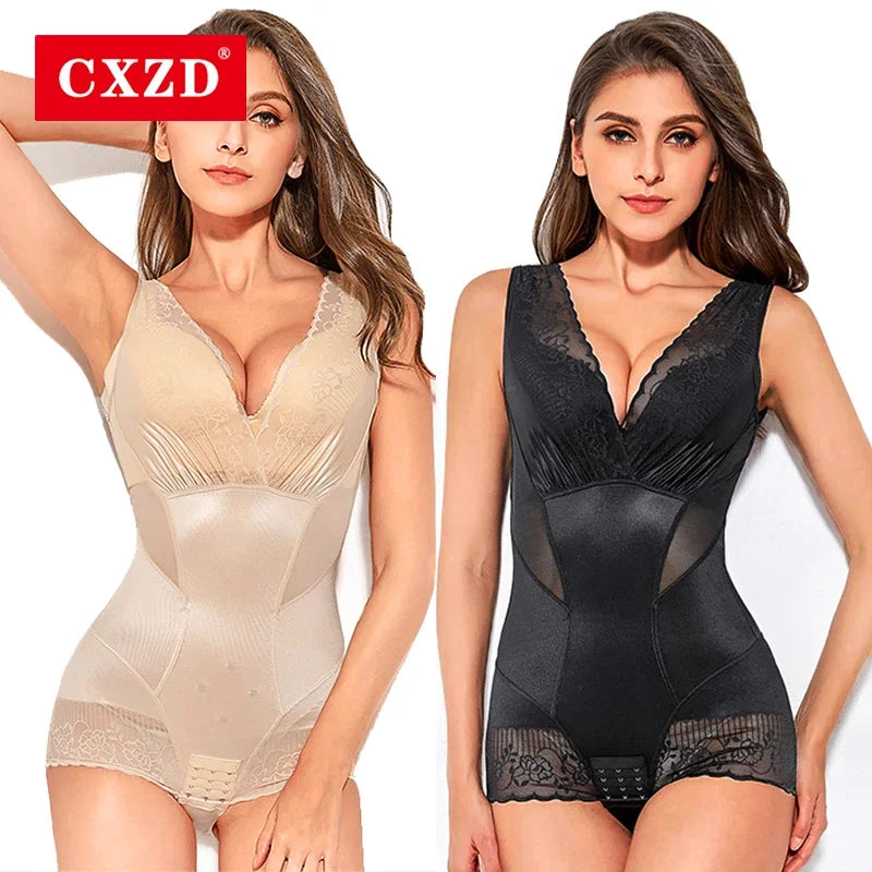 CXZD Women Bodysuits Shapewear Control Waist Trainer Body Shaper Slimming Underwear Tummy Trimmer Postpartum Rompers Butt Lifter