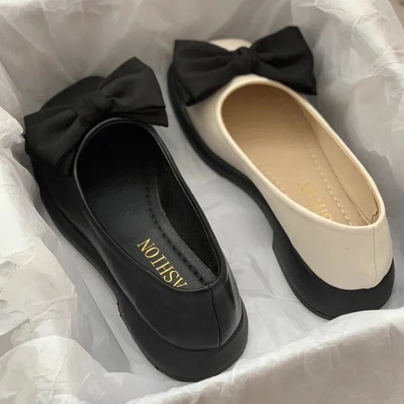 Women Bow Mary Janes Shoes Casual High Heels Shoes New Square Toe Sandals Fashion Lolita Shoes Loafers Walking Zapatos Mujer