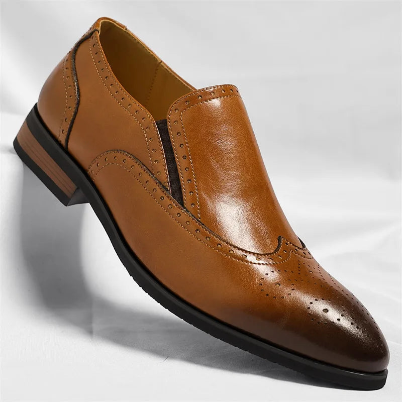 Big Size New Dress Shoes for Men Summer Autumn Business Casual Shoes Male Fashion Solid Color Wedding Elegant Shoes Man