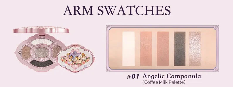 Bunny Garden Collection 6-Color Makeup Eyeshadow Contour Palette Eye Brush Puff Set Eye Glitter Korean Makeup Kit