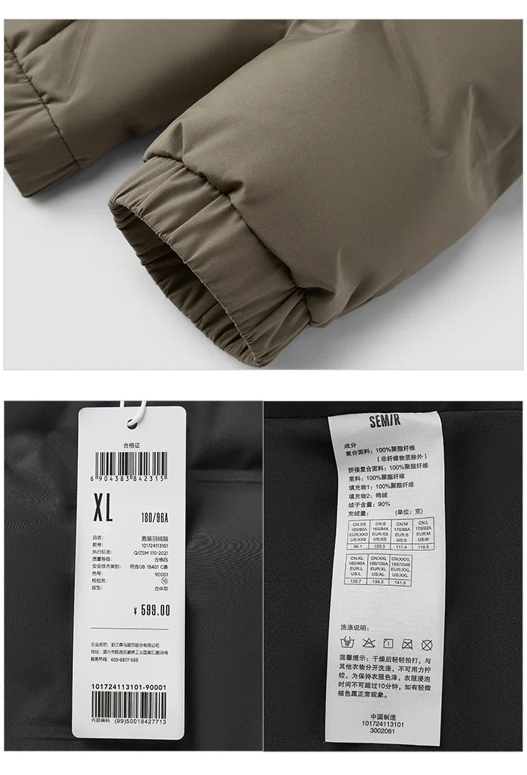 Down Jacket Men 2026 New Waterproof Hooded Outerwear Winter Clothing Solid Color Versatile Thick Down Coat For Man
