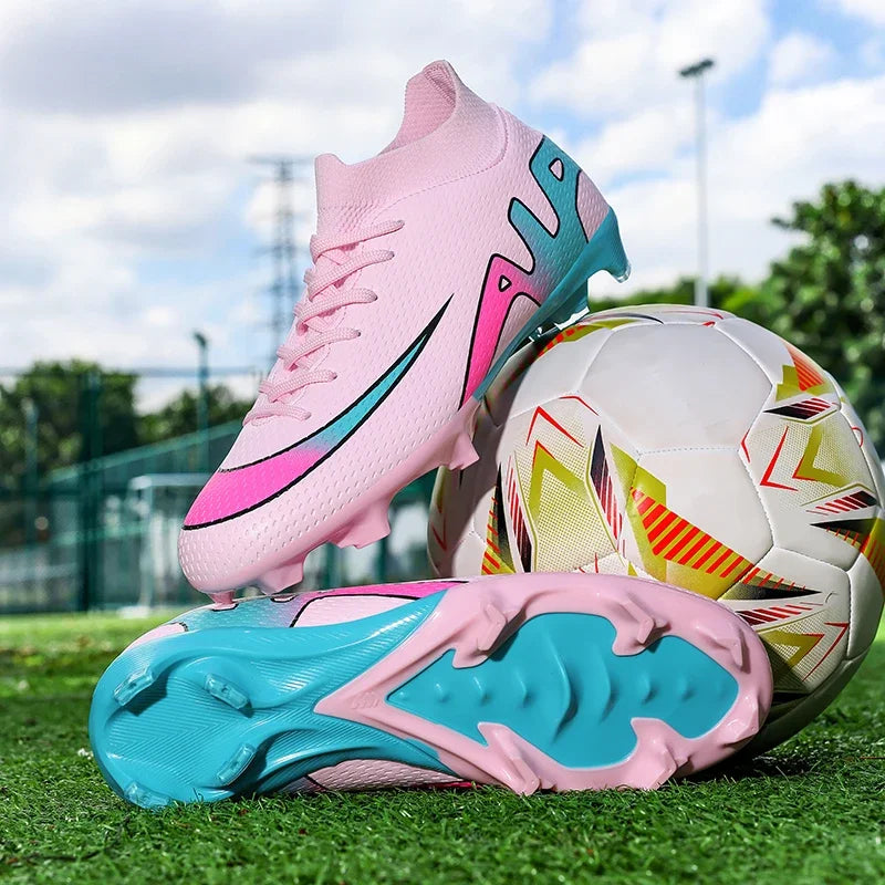 New Men Football Boots Grass Futsal Sneakers High-quality Match Cleats High-top Non-Slip Soccer Shoes Indoor Hot-selling Outdoor