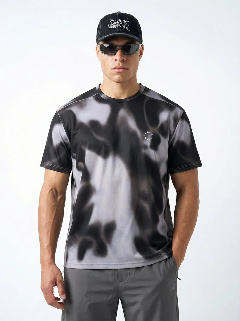 Men's Digital Camo Long-Sleeved T-Shirt: Lightweight, Breathable, Moisture-Wicking—Ideal for Outdoor Sports & Fitness