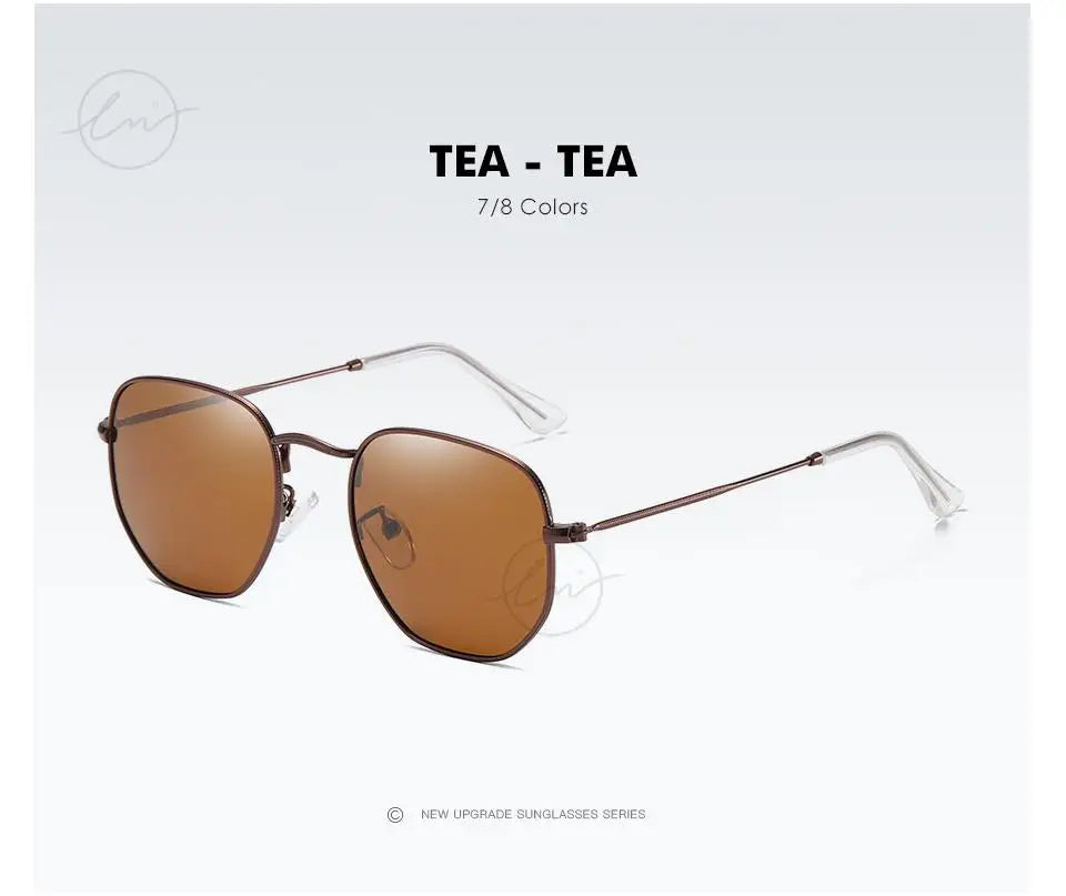 New Fashion Women Hexagon Sunglasses Men Retro Polarized Driving Coating Mirror Sun Glasses Goggle UV400 Eyewear gafas de sol