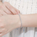 GRA Certified D Color 2-3mm Full Moissanite Tennis Bracelet For Women S925 Silver Plated 18K Bubble Diamond Link Bracelets