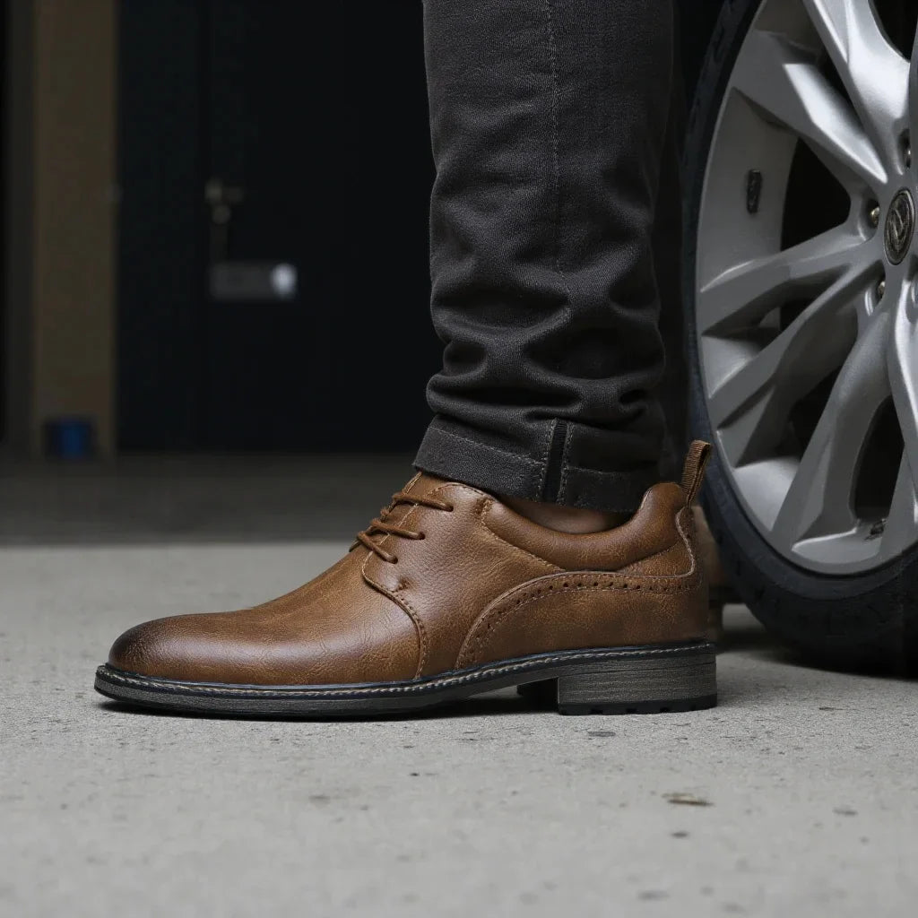 Men Shoes Brand 2026 Fashion Comfortable Leather Shoes Men
