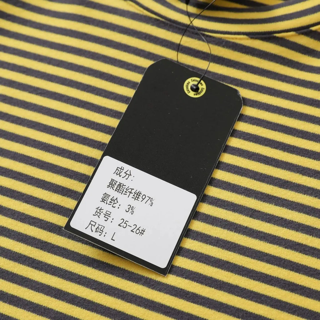 Insulated Patchwork Striped Sweatshirt with Contrast Details Unisex, Loose-fitting Spring and Autumn Undershirt.