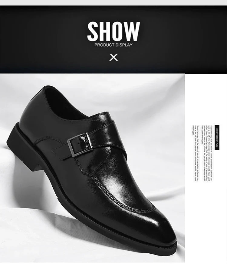 Men's Leather Shoes British Style Business Formal Derby Comfortable Fashionable Casual Footwear-SJ1112