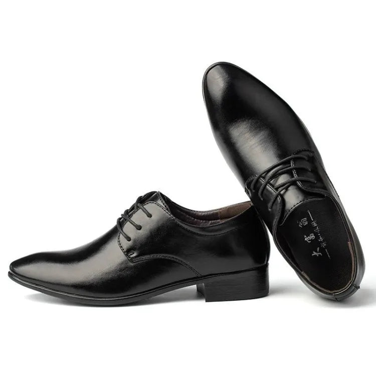 Men's Red Patent Leather Wedding Groomsmen Shoes Low Block Heel Business Formal Dress Shoes Trendy Casual Footwear