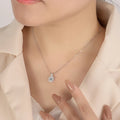 1-2CT Moissanite Necklace for Women S925 Silver Square Design Laboratory Diamond Pendant Luxurious Wedding Jewelry
