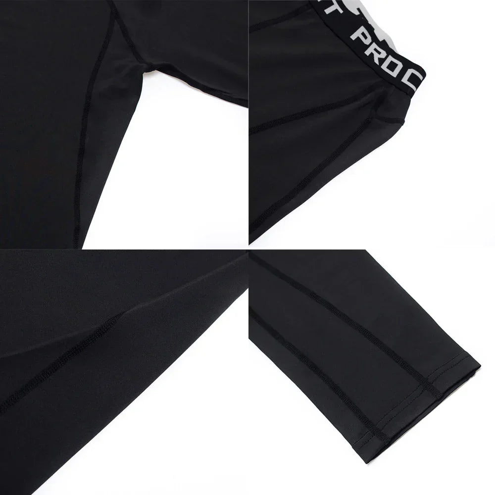 2024 Men's Running Fitness Sportswear Athletic T-Shirt Training Gym Clothes Sports Suits Workout Jogging Rashguard Men's Kit