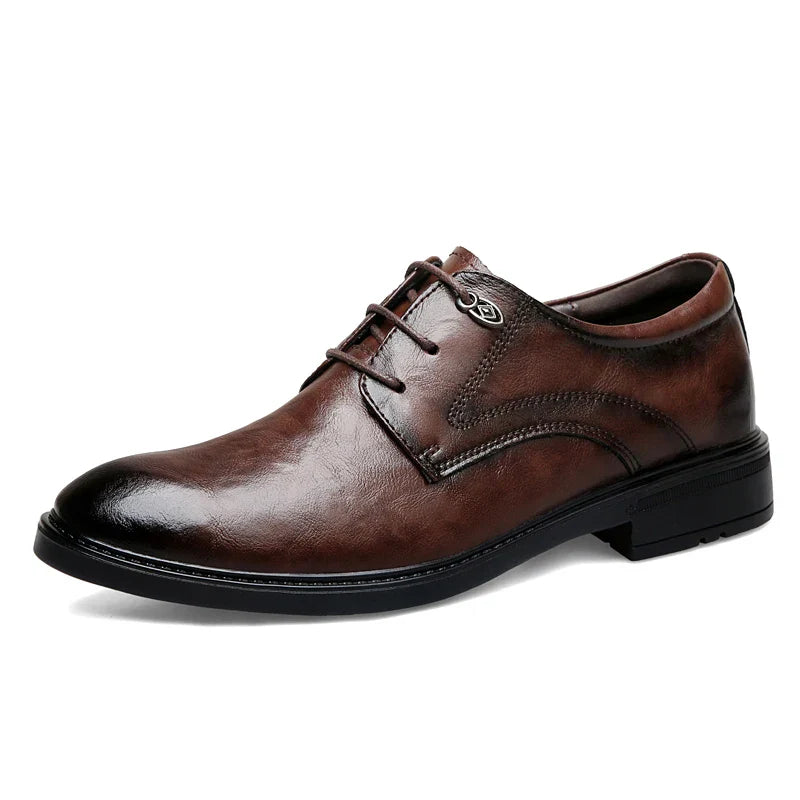 Men's Casual Shoes Genuine Leather Lace-Up Oxford Shoes For Men Fashion Sneakers Luxury Brand Male Derby Shoes Business Footwear