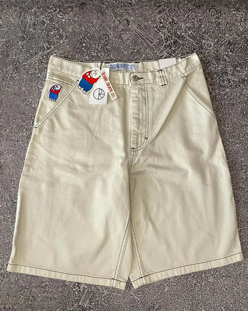 Big Boy Casual Denim Shorts Y2k Retro Baggy Hip Hop Cartoon American Harajuku Embroidered Men Shorts  Fashion Street Wear Jorts