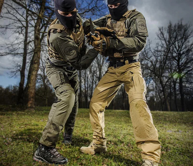 Men Tactical Casual Pants Multi-pocket Waterproof Tactical Cargo Trousers Wear-resistant Outdoor Hiking Workwear Trouser Male