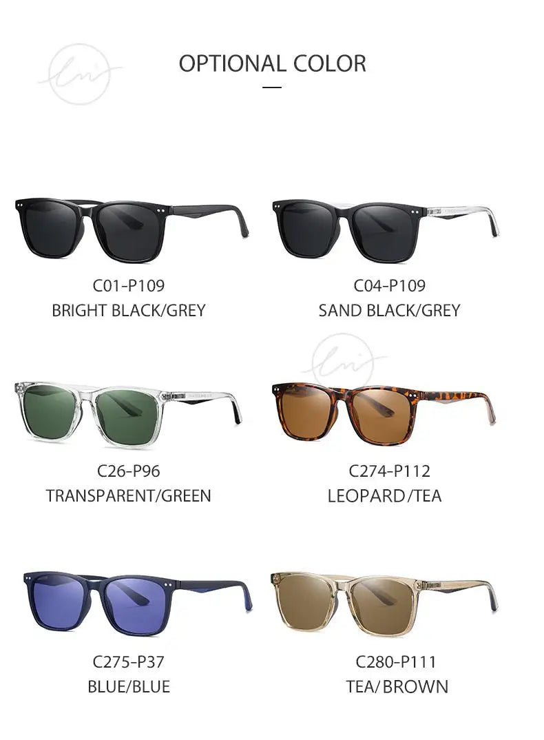 Polarized Sunglasses Men Women Fashion Square Shades Leopard Frame Ladies Travel UV400 Goggles Driving Sun Glasses