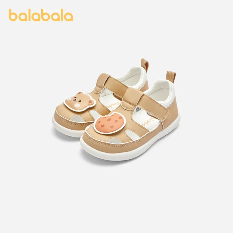 Balabala Baby Girl Walking Shoes Boys Girls Children Sandals Shoes 2024 Summer New Infant Slip-Resistant Fashionable and Cute