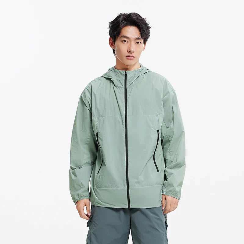Sun Protection Jacket Men Lightweight Cool Feeling Triple Protection Hooded Top 2025 New Summer Jacket for Outdoor