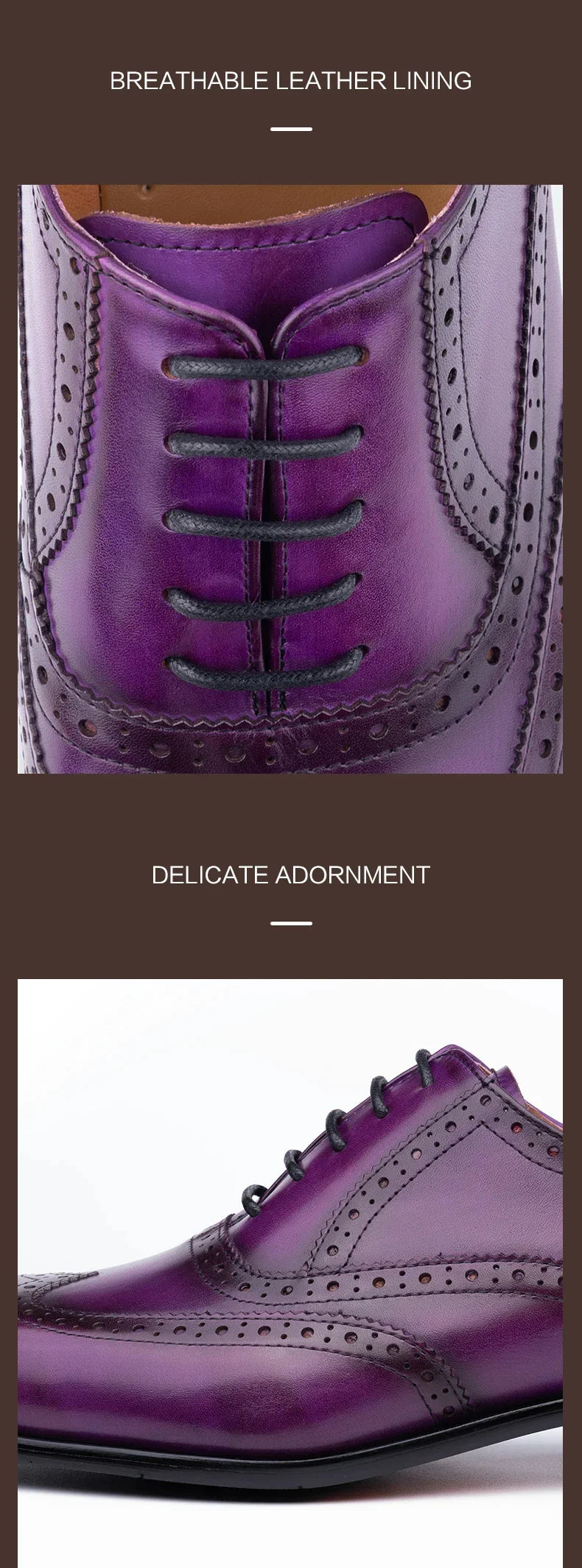 Fashion New Trend Oxford Shoe Mens Handmade Carving Craft Wedding Party Shoes Elegant Genuine Leather Lace Up Derby Shoes