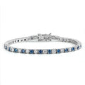 Certified 3/4/5mm Full Moissanite Diamond Tennis Bracelets for Women Man Colorful Gem Sparkling 925 Sterling Silver Chain