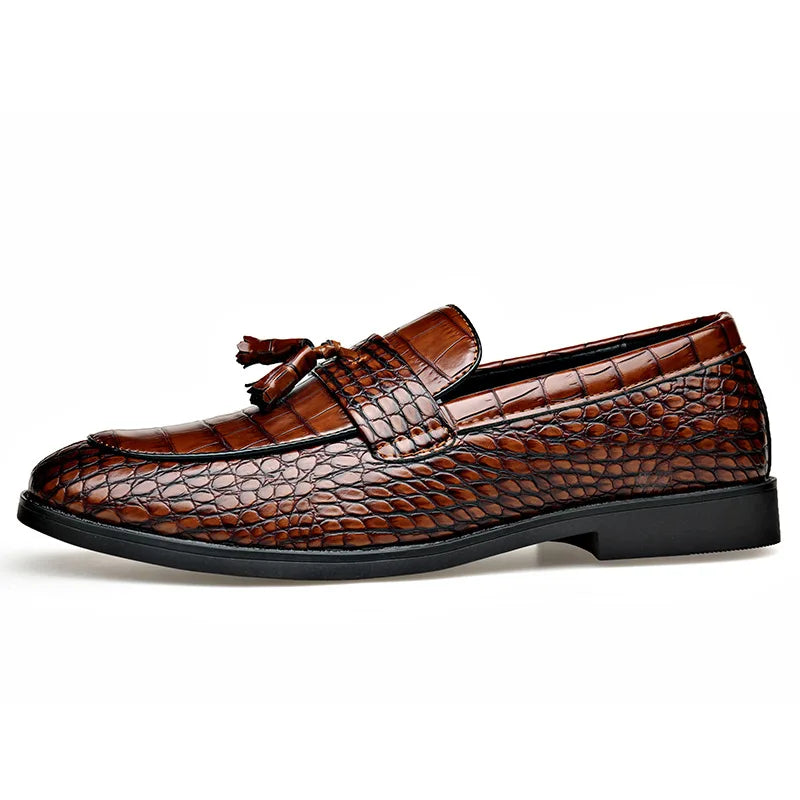 2026 New Business Formal Leather Shoes for Man British Style Fashion Men's Dress Shoes Solid Color Big Size Designer Loafers An
