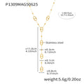 Nivora Fashion Long Chain Stainless Steel Necklacs For Women PVD Real Gold Plated Metal Female Collar Party Banquet Jewelry
