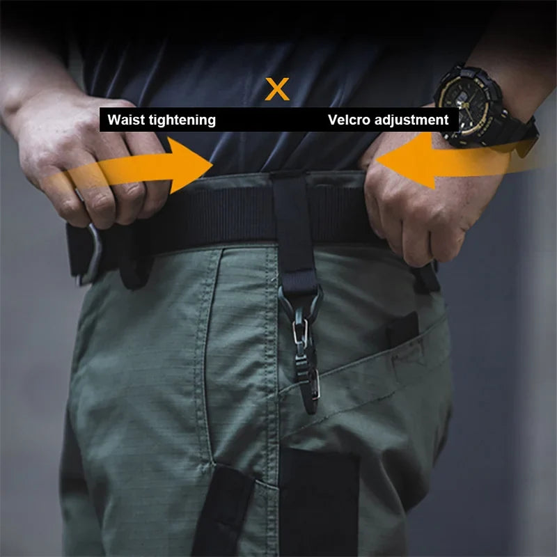 2024 Summer Men's Tactical Casual Shorts Waterproof Cargo Shorts Multi-pocket Quick Dry Wear-resistant Outdoor Training Overalls