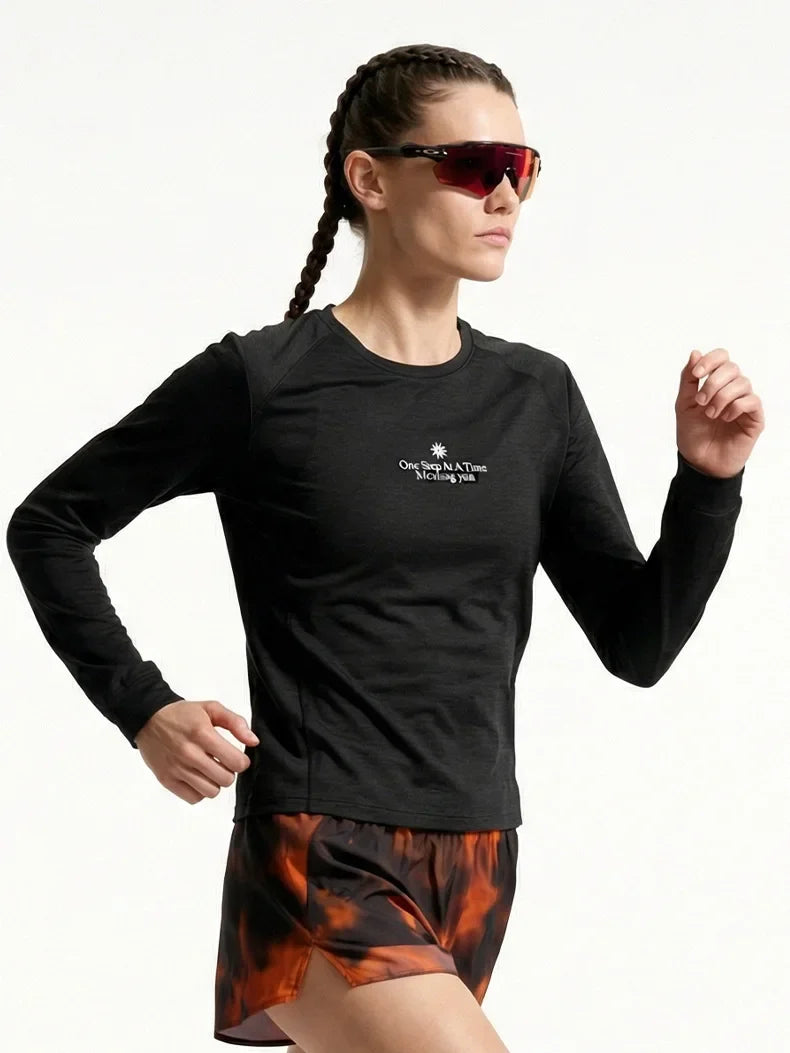 Men's Long Sleeve Quick Dry Sports T-Shirt Moisture Wicking Gym Fitness Top Outdoor Running Hiking Activewear Workout Tee