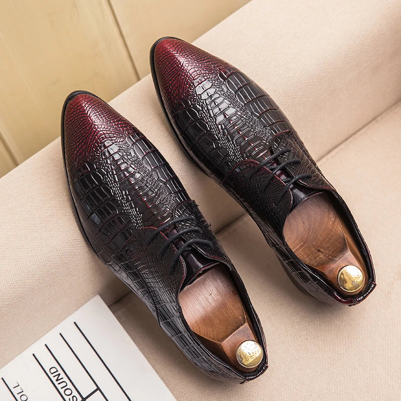 Shoes for men shoes leather shoes business dress shoes all-match casual shock-absorbing wear-resistant footwear large size