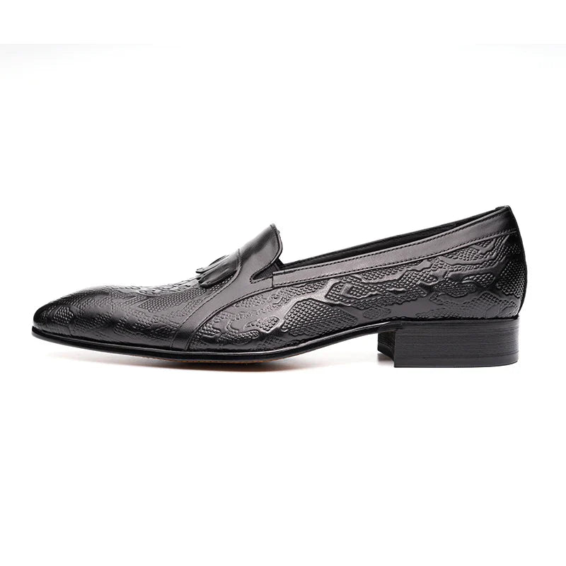 High Quality Fashion Loafers Dress Shoe Men Casual Leather Shoes Elegant Custom Mens Wedding Office Business Shoe Black Big Size