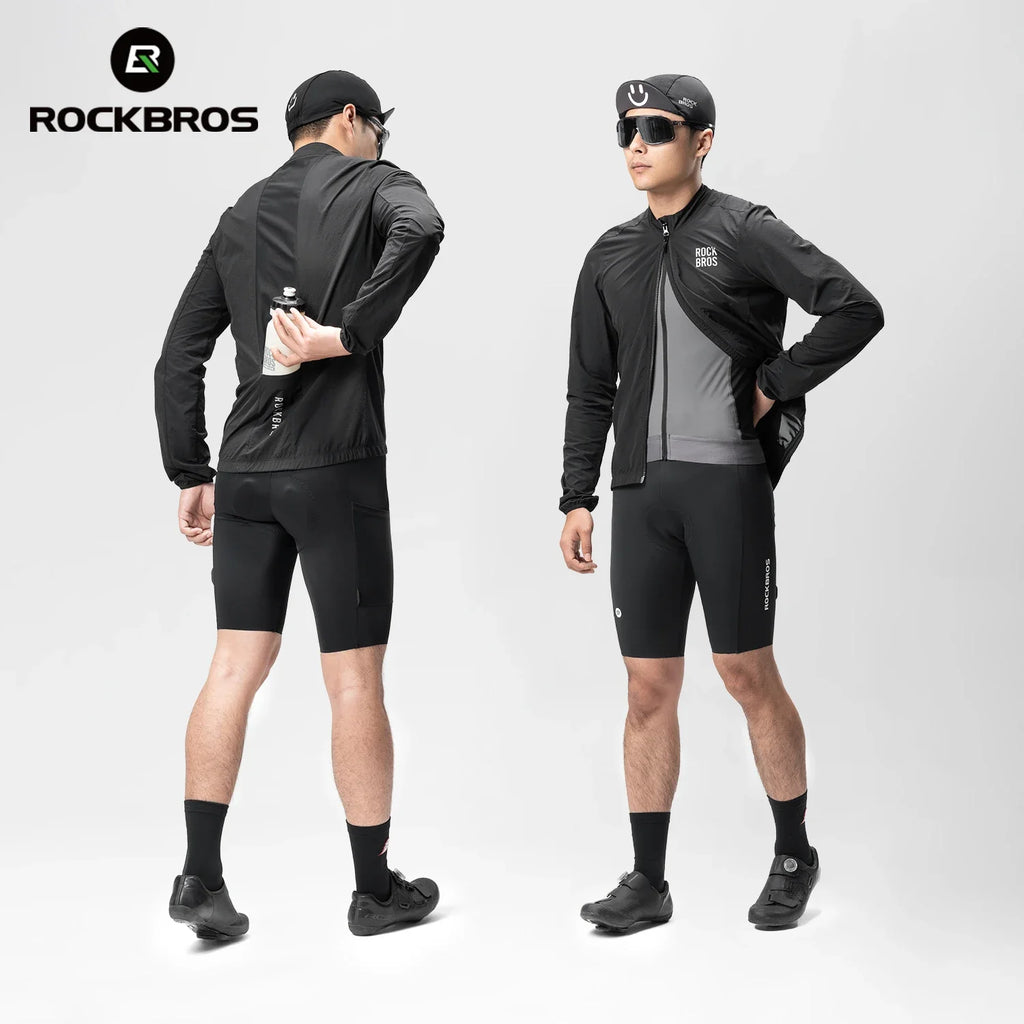 Cycling Jacket Lightweight Windproof Clothing Long-sleeved Bike Windbreaker Reflective Breathable Jacket EUR Size