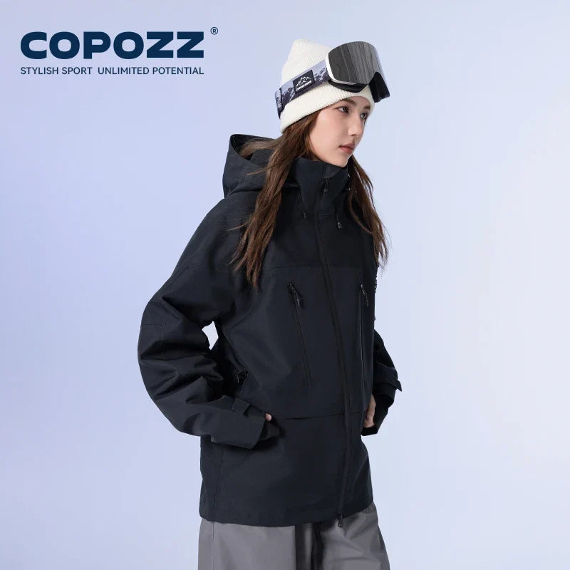 Ski Jacket Women Man Hooded Ski Wear Windproof Winter Overalls Hoodie Waterproof Outdoor Sports Clothing Snowboard