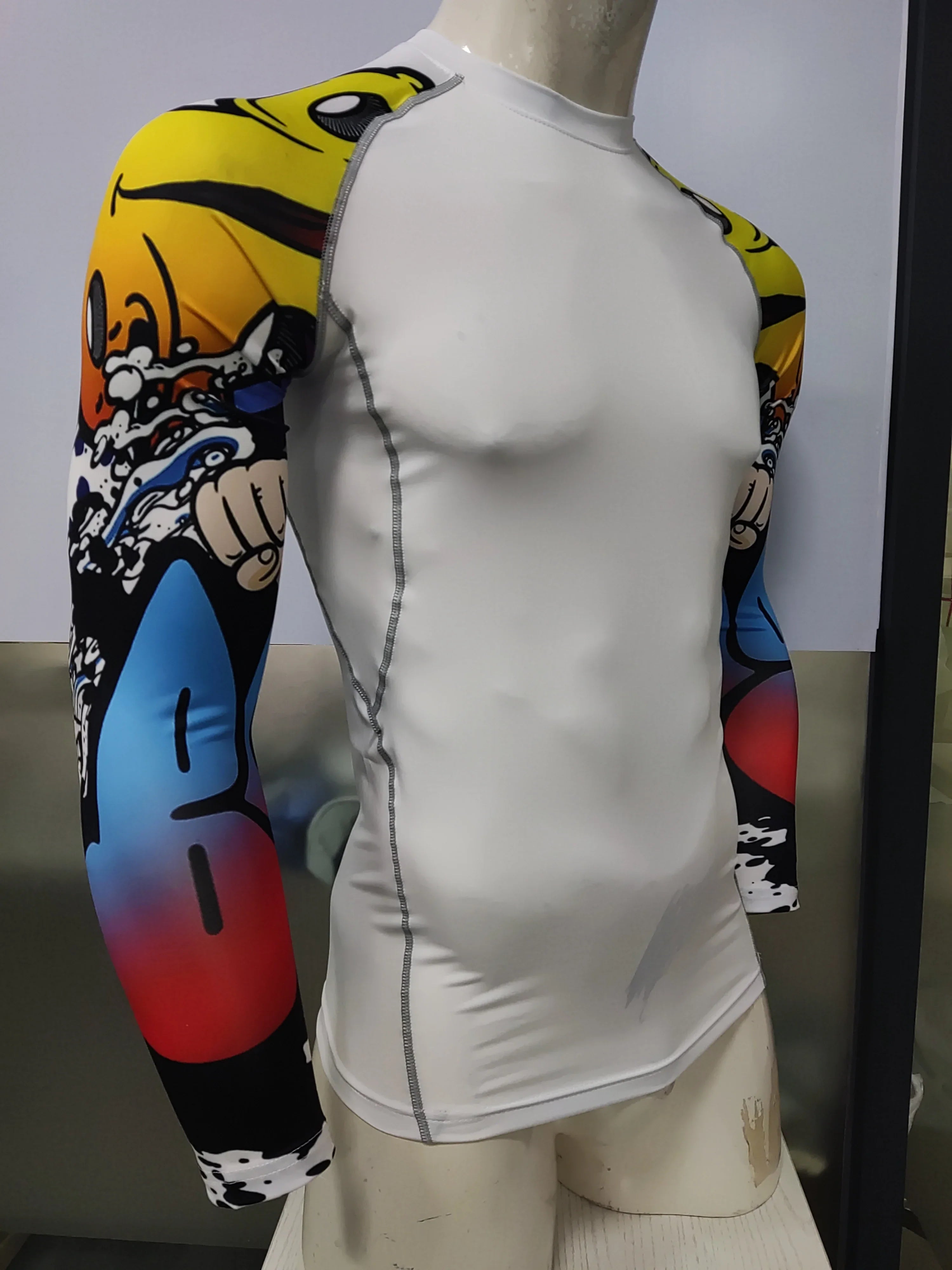 Cody Lundin Quikly Dye Mesh Men's Digital Printed Compression Rash Guard Gym Long Sleeve Jiu Jitsu Shirt Sportswear Swimming Top