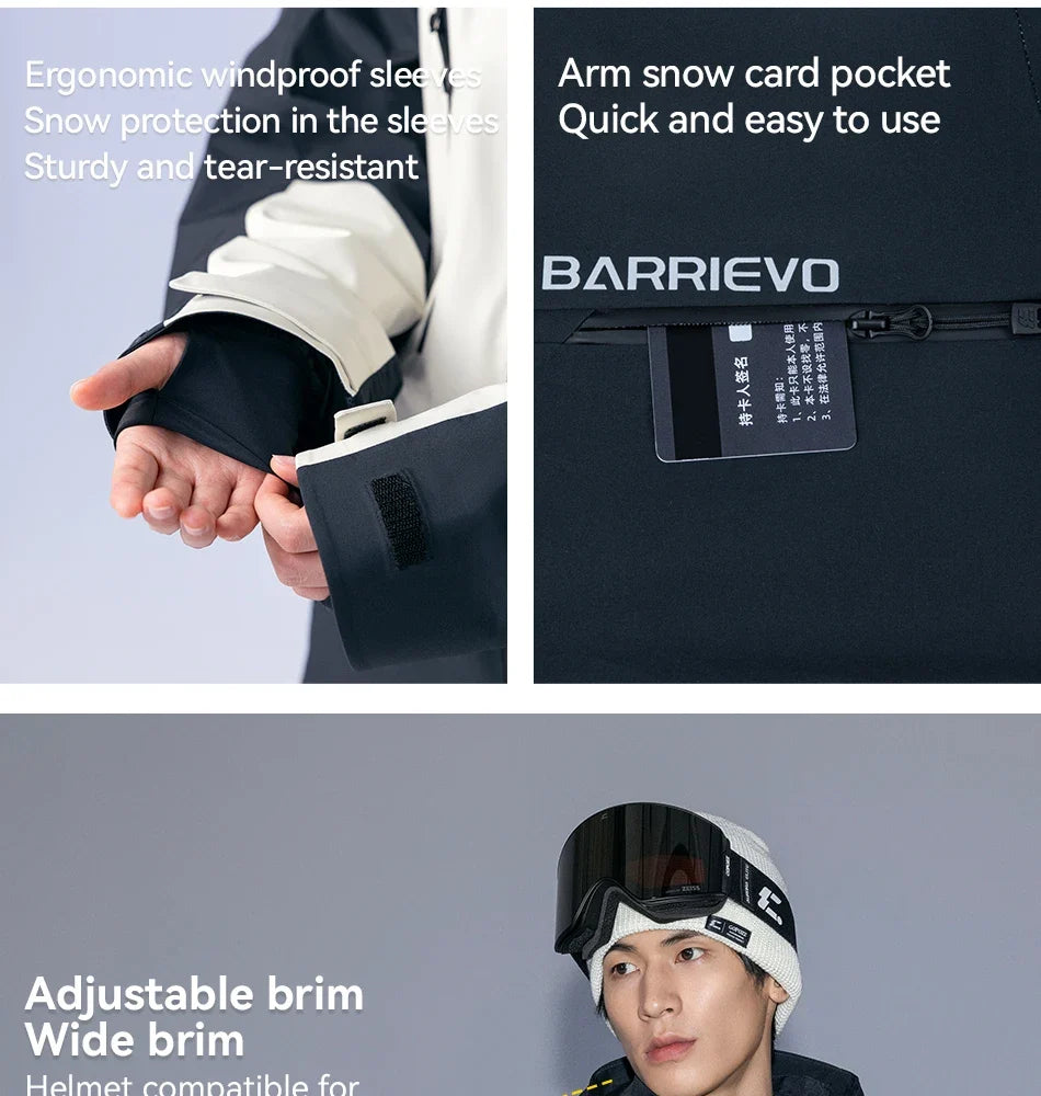 Skiing Coats Winter Warm Women Men Tracksuit Hooded Sports Snowboard Jacket Mountain Female Outwear Windproof Ski Clothes