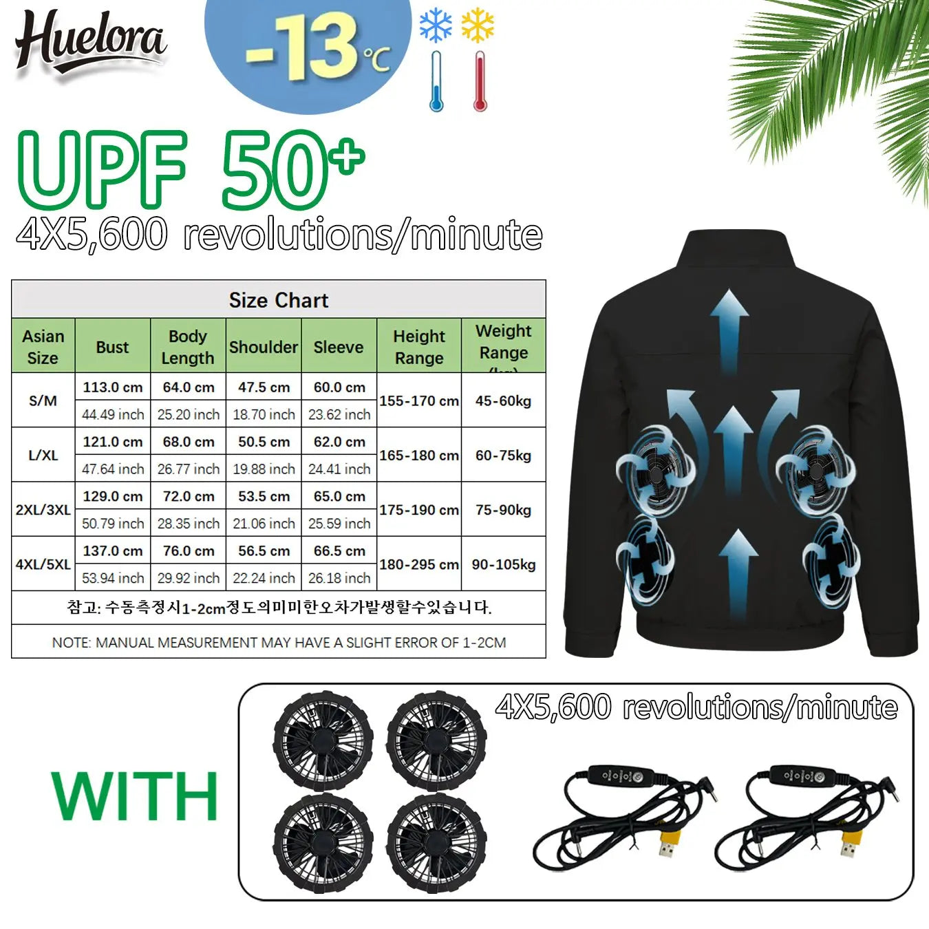 Cool Jacket Men's Hot Weather Work Fan Coat USB Refrigeration Air Conditioning Clothes Women's Body Cooling Fishing Clothes Vest