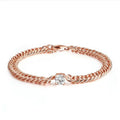 1CT D Color Moissanite Silver Bracelet for Women Men Classic Sparkling Hip Hop Bangles 925 Sterling Silver Shani Abergel