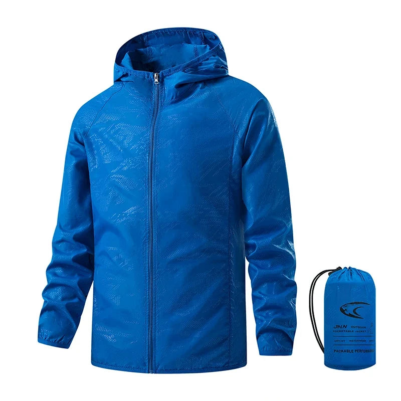 Men's Women's Waterproof Hiking Jackets Quick Dry Sun Protective Windbreaker Unisex Camping Climbing Outdoor Rain Coat