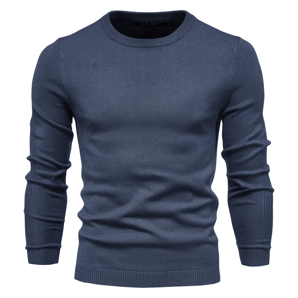 2021 New Winter Thickness Pullover Men O-neck Solid Color Long Sleeve Warm Slim Sweaters Men Men's Sweater Pull Male Clothing
