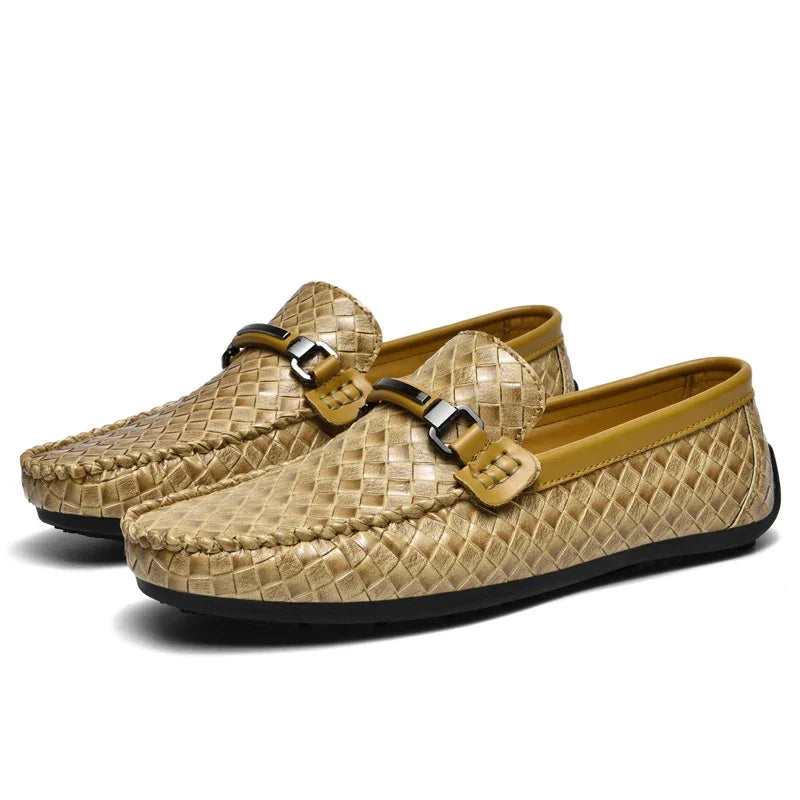 Leather Men Shoes Slip on Breathable Men Casual Shoes Luxury Brand mens Loafers Lightweight Men Driving Shoes Zapatos Hombre