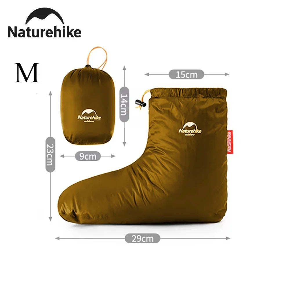 Ultralight Portable Winter Waterproof Warm Three Piece Down Hat Gloves Shoe Covers Hiking Camping Clothing Equipment