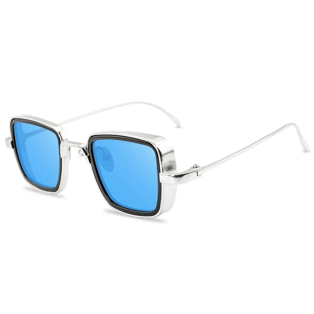 Brand Shades Men Women Sun Glasses UV400 Square Vintage Metal Steampunk Sunglasses