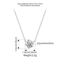 0.5CT Moissanite Rose Flower Pendant Necklace 925 Sterling Silver Round Cut Diamond O-Chain for Women Valentine's Day