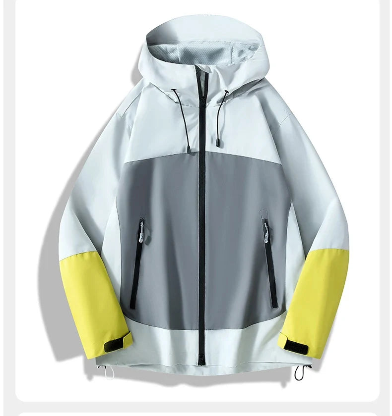 Unisex Waterproof Softshell Jacket Hiking Camping Climbing Trekking Hooded Windbreaker Casual Sporty Rain Coat Men Women