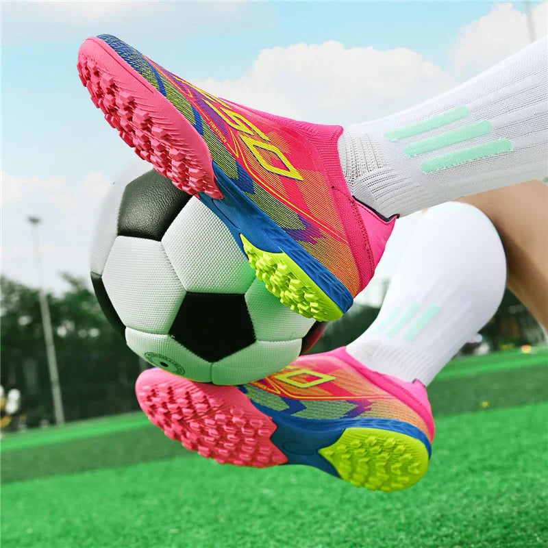 New Men Football Boots Outdoor High-top Soccer Shoes Cleats Hot-selling Grass Match Indoor Sneakers Non-Slip High-quality