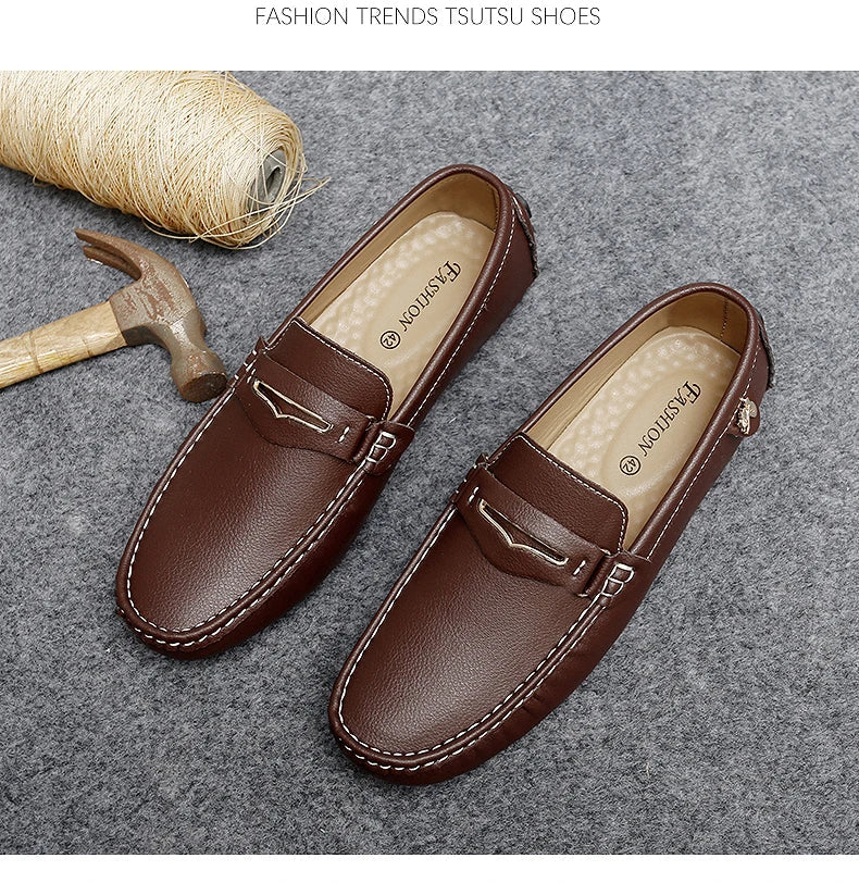 Formal Italian Shoes Men Handmade Leather Loafer Driving Flats Slip-on Casual Shoes Luxury Comfy Moccasins Dress Shoes for Men