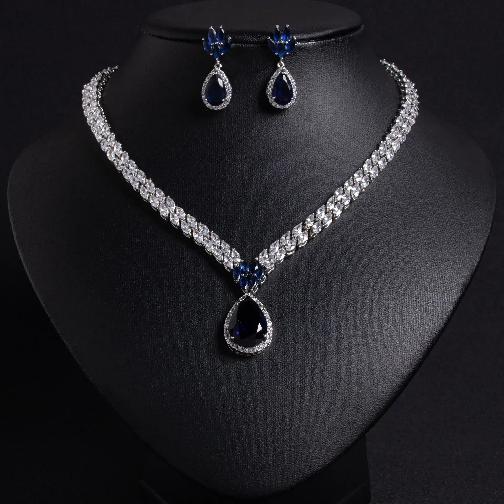 Pop Hot Stereo Jewelry Oil Painting Necklace Earrings Premium Multi-Color 2-Piece Wedding Travel Women's Holiday Gift M-1000