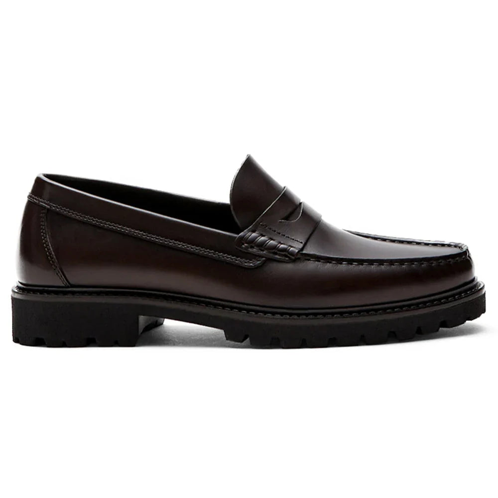 Handmade Men's Loafer Shoes High Quality Wear-Resistant Full Grain Leather Casual Shoes
