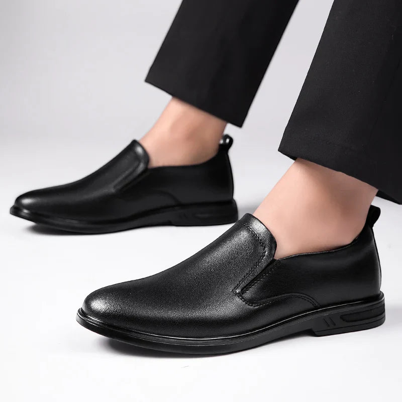 Italian Man Casual Leather Shoes Classic Summer Flat Designer Outdoor Walking Loafers Antiskid Driving Minimalist Shoes for Men