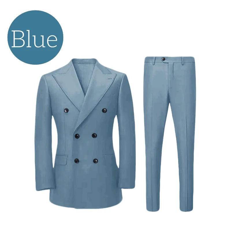 Elegant Double-breasted Men's Suit